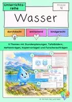 Vorschau - Stundenentwürfe - Wasser Klasse 4 | HSU & Sachunterricht · Materialpaket mit Unterrichtsreihe und Stationenlernen mit Lösungen - Seite 1