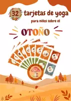 Vista previa - Tarjetas / Manipulativos - 🍂🎃 Pack de materiales «Otoño y Halloween» – 2 clases de yoga creativas para niños - página 1