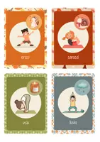 Vista previa - Tarjetas / Manipulativos - 🍂🎃 Pack de materiales «Otoño y Halloween» – 2 clases de yoga creativas para niños - página 3