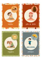 Vista previa - Tarjetas / Manipulativos - 32 tarjetas de yoga infantil sobre el otoño - página 3