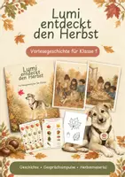 Vorschau - Mal- und Bastelvorlagen - Lumi entdeckt den Herbst - Vorlesegeschichte mit Herbstmaterial für Klasse 1 - Deckblatt