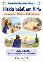 Vorschau - Arbeitsblätter - Hiskia betet um Hilfe | Religion Klasse 1 Arbeitsblätter | Evangelische Religionslehre | 10 Arbeitsblätter als PDF - Deckblatt