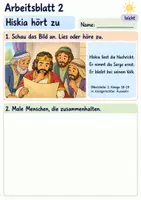 Vorschau - Arbeitsblätter - Hiskia betet um Hilfe | Religion Klasse 1 Arbeitsblätter | Evangelische Religionslehre | 10 Arbeitsblätter als PDF - Seite 2