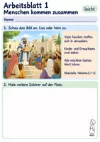 Vorschau - Arbeitsblätter - Esra liest Gottes Wort | Religion Klasse 1 Arbeitsblätter | Evangelische Religionslehre | 10 Arbeitsblätter als PDF - Seite 1