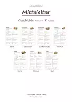 Vorschau - Poster - Mittelalter Lernplakate Geschichte 7 Realschule – 7 illustrierte Poster - Seite 1