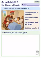 Vorschau - Arbeitsblätter - Jesus hilft dem Hauptmann | Religion Klasse 1 Arbeitsblätter | Evangelische Religionslehre | 10 Arbeitsblätter als PDF - Seite 1
