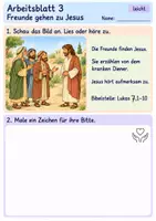 Vorschau - Arbeitsblätter - Jesus hilft dem Hauptmann | Religion Klasse 1 Arbeitsblätter | Evangelische Religionslehre | 10 Arbeitsblätter als PDF - Seite 3