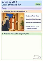 Vorschau - Arbeitsblätter - Jesus begegnet Nikodemus | Religion Klasse 1 Arbeitsblätter | Evangelische Religionslehre | 10 Arbeitsblätter als PDF - Seite 3