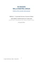 anteprima - Programmi scolastici / Materiali per docenti - IN VIAGGIO NELLA NOSTRA LINGUA MODULO 1 - Pagina 1