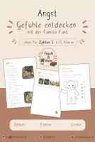 Vorschau - Arbeitsblätter - Gefühle kennenlernen: Angst (Kapitel 3) - 1./2. Klasse - Deckblatt