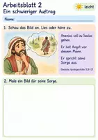 Vorschau - Arbeitsblätter - Ananias hilft Saulus | Religion Klasse 1 Arbeitsblätter | Evangelische Religionslehre | 10 Arbeitsblätter als PDF - Seite 2