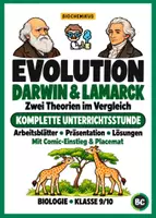 Vorschau - Stundenentwürfe - Evolutionstheorien Darwin und Lamarck im Vergleich | Komplette Unterrichtsstunde mit Placemat (Biologie 9/10) - Deckblatt