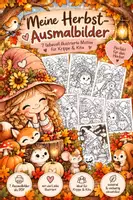 Vorschau - Anderer Materialtyp - 🍂🎨 Herbst-Ausmalbilder für kleine Künstler:innen 🎨🍂 - Deckblatt