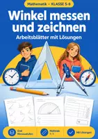 Vorschau - Arbeitsblätter - Winkel messen und zeichnen Klasse 5-6 - Deckblatt