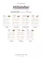 Vorschau - Poster - Mittelalter Lernplakate Geschichte 7 Realschule – 7 illustrierte Poster - Deckblatt