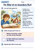 Vorschau - Arbeitsblätter - Die Bibel entdecken | Religion Klasse 2 Arbeitsblätter | Evangelische Religionslehre | 10 Arbeitsblätter als PDF - Seite 1
