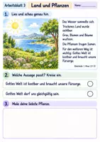 Vorschau - Arbeitsblätter - Gott erschafft die Welt | Religion Klasse 2 Arbeitsblätter | Evangelische Religionslehre | 10 Arbeitsblätter als PDF - Seite 3