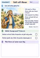 Vorschau - Arbeitsblätter - Abraham vertraut Gott | Religion Klasse 2 Arbeitsblätter | Evangelische Religionslehre | 10 Arbeitsblätter als PDF - Seite 1