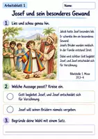 Vorschau - Arbeitsblätter - Josef – Gott führt zum Guten | Religion Klasse 2 Arbeitsblätter | Evangelische Religionslehre | 10 Arbeitsblätter als PDF - Seite 1