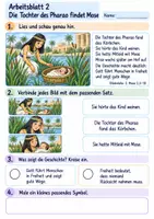Vorschau - Arbeitsblätter - Mose – Gott führt in die Freiheit | Religion Klasse 2 Arbeitsblätter | Evangelische Religionslehre | 10 Arbeitsblätter als PDF - Seite 2