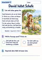 Vorschau - Arbeitsblätter - David – Gott sieht das Herz | Religion Klasse 2 Arbeitsblätter | Evangelische Religionslehre | 10 Arbeitsblätter als PDF - Seite 3