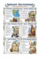 Vorschau - Arbeitsblätter - Spickzettel Geschichte Altes Griechenland - Polis, Demokratie & Götter Klasse 5-6 - Deckblatt