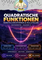 Vorschau - Stationenlernen - Quadratische Funktionen Nullstellen | Klasse 9 Arbeitsheft - Deckblatt