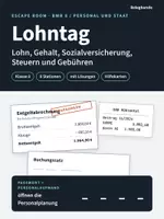 Vorschau - Stationenlernen - Escape Room Lohnabrechnung Steuern BwR 8 Rechnungswesen - Deckblatt