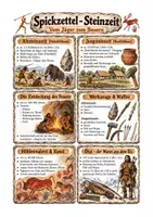 Vorschau - Arbeitsblätter - Spickzettel Geschichte Steinzeit - Altsteinzeit, Jungsteinzeit & Jäger Klasse 5-6 - Deckblatt