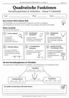 Vorschau - Stationenlernen - Quadratische Funktionen Nullstellen | Klasse 9 Arbeitsheft - Seite 1