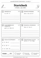 Vorschau - Stationenlernen - Quadratische Funktionen Nullstellen | Klasse 9 Arbeitsheft - Seite 2