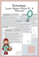 Vorschau - Arbeitsblätter - Partnerlesen: Lesen-Hören-Malen Kl. 4 Märchen - Deckblatt