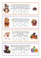 Vorschau - Stationenlernen - Addition & Subtraktion 1 bis 10 | Halloween Rechengeschichten | Mathe 1. Klasse | Rechnen bis 10 – Halloween - Addieren & Subtrahieren | 24 kurze Sachaufgaben - Seite 2