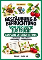 Vorschau - Stundenentwürfe - Bestäubung und Befruchtung – Von der Blüte zur Frucht | Biologie Klasse 5/6: komplette Unterrichtsstunde mit Arbeitsblatt, Präsentation & Lösungen - Deckblatt