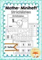 Vorschau - Arbeitsblätter - Mini-Heft - Strichlisten & Zählen (Klasse 1) - Deckblatt