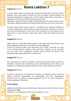 Vorschau - Arbeitsblätter - ROMA A Abschlussübung zu Lektion 7 (mit Handoutbewertung) - Deckblatt