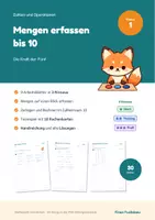 Vorschau - Arbeitsblätter - Mengen erfassen bis 10 – Kraft der Fünf, Zerlegen, Klasse 1: Arbeitsblätter differenziert mit Lösungen - Deckblatt