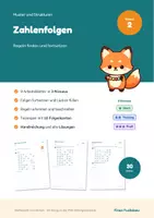 Vorschau - Arbeitsblätter - Zahlenfolgen Klasse 2 – Regeln finden, fortsetzen, Lücken füllen: differenziert mit Lösungen - Deckblatt