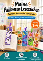 Vorschau - Arbeitsblätter - Halloween-Lesezeichen kostenlos – 20 Ausmalvorlagen für die Grundschule Klasse 1–4 - Deckblatt