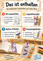 Vorschau - Arbeitsblätter - Halloween-Lesezeichen kostenlos – 20 Ausmalvorlagen für die Grundschule Klasse 1–4 - Seite 3