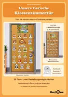 Vorschau - Mal- und Bastelvorlagen - Klassenzimmertür: 30 Klassentiere mit Namens- & Willkommensschildern - Deckblatt