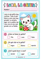 Vista previa - Hojas de trabajo - Cuadernos de Comprensión Lectora - 1º a 6º Primaria - página 2