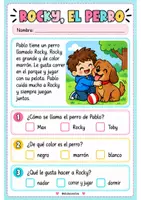 Vista previa - Hojas de trabajo - Cuadernos de Comprensión Lectora - 1º a 6º Primaria - página 3
