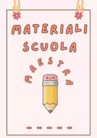 anteprima - Materiale di supporto/inclusione - Copertina Quaderno della Maestra - Pagina di copertina