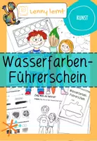 Vorschau - Mal- und Bastelvorlagen - Wasserfarbenführerschein - Deckblatt
