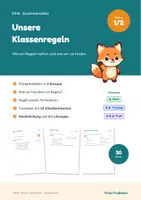 Vorschau - Arbeitsblätter - Klassenregeln Klasse 1 und 2 – warum Regeln helfen, gute Regeln formulieren: Ethik mit Lösungen - Deckblatt