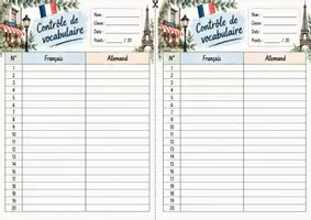 Vorschau - Arbeitsblätter - 🇫🇷 FREEBIE – Contrôle de vocabulaire | Französisch - Seite 2