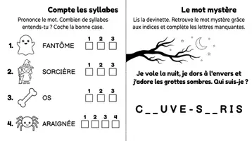 Aperçu - Feuilles d'exercices - Cahier d’activités passe-temps Halloween Octobre - Page 1