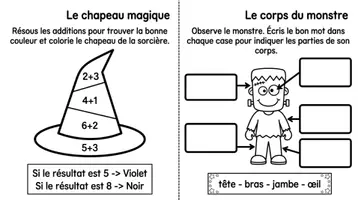 Aperçu - Feuilles d'exercices - Cahier d’activités passe-temps Halloween Octobre - Page 2