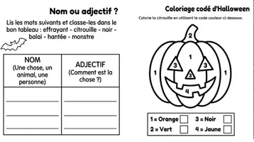 Aperçu - Feuilles d'exercices - Cahier d’activités passe-temps Halloween Octobre - Page 3